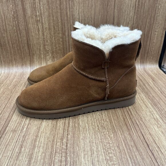 Koolaburra Short Chestnut Brown Suede Style # 1015209 Women's Size 9 Boots - Picture 3 of 8